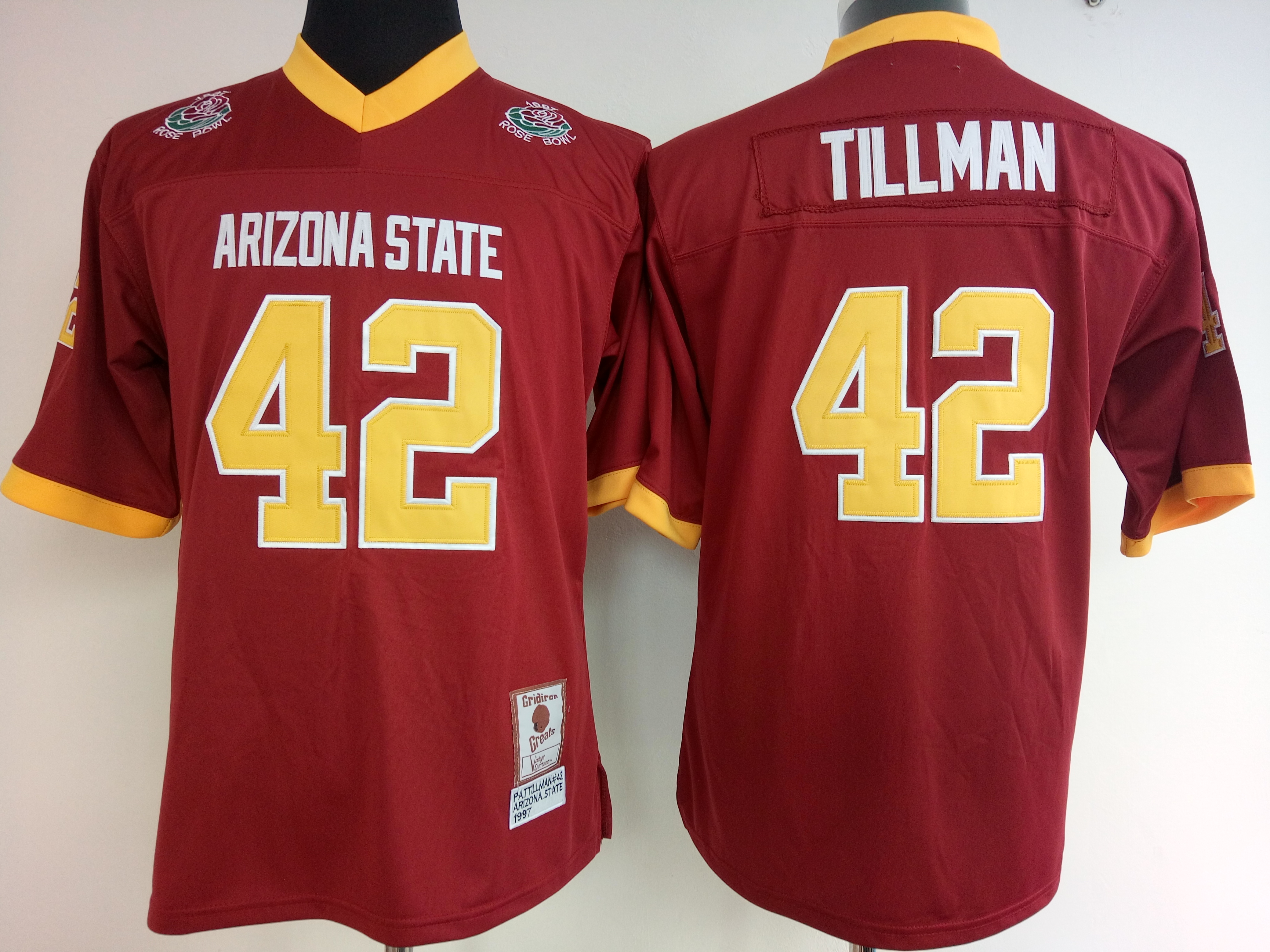 NCAA Womens Arizona State Sun Devils RED #42 Tillman jerseys->women nfl jersey->Women Jersey